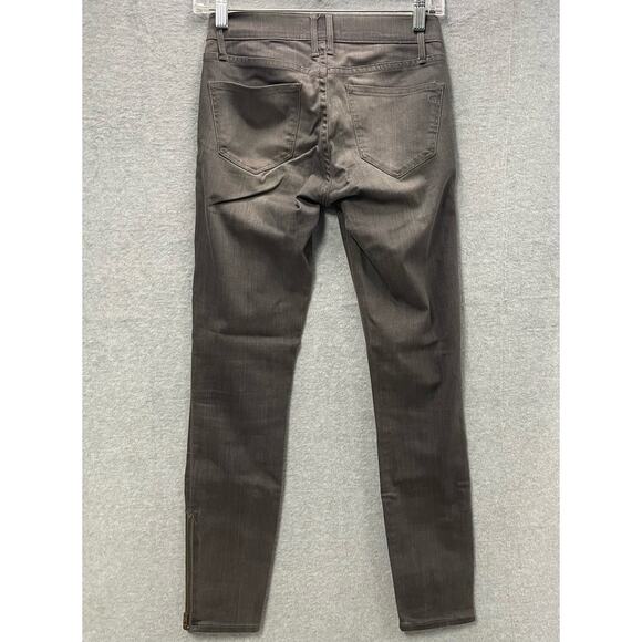 Madewell Grey Skinny Ankle Zip Jeans Size 24 - Picture 2 of 6